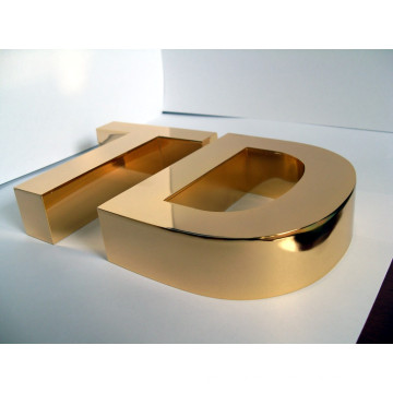 Stainless Steel/Metal/Aluminium Gold Plating Letters